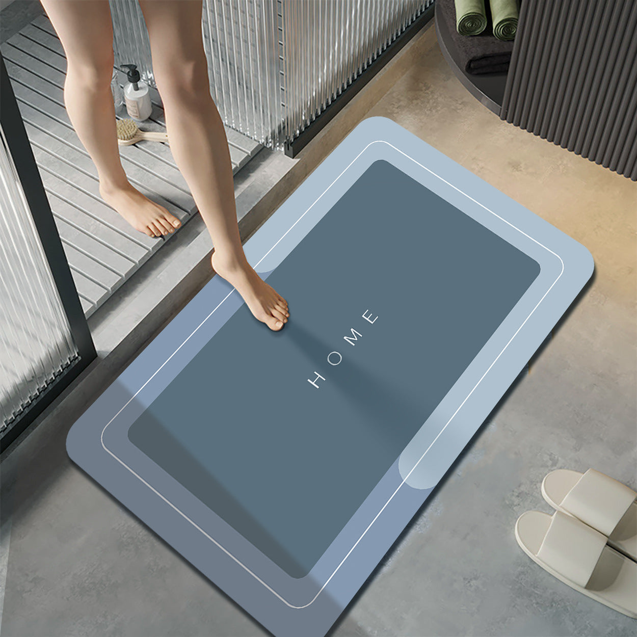 Water Absorbent Anti-Slip Bathroom Mat
