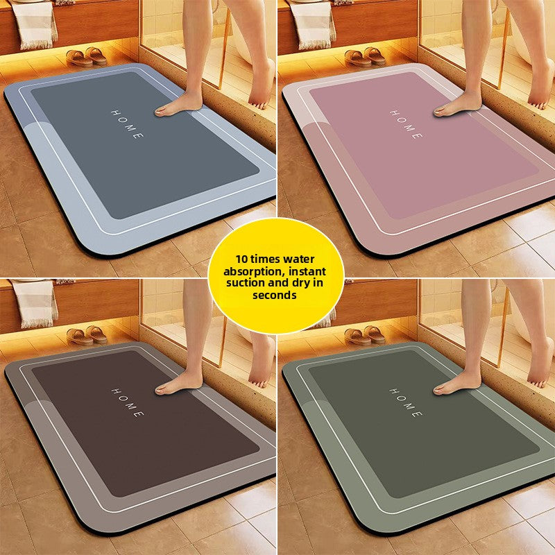 Water Absorbent Anti-Slip Bathroom Mat