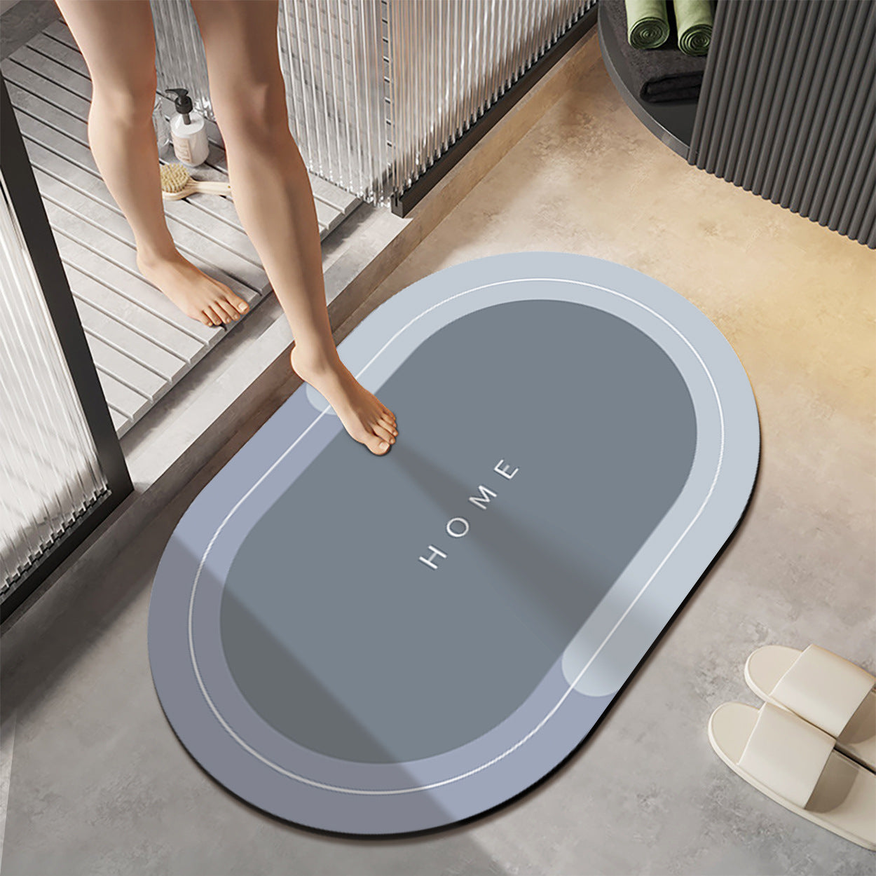Water Absorbent Anti-Slip Bathroom Mat