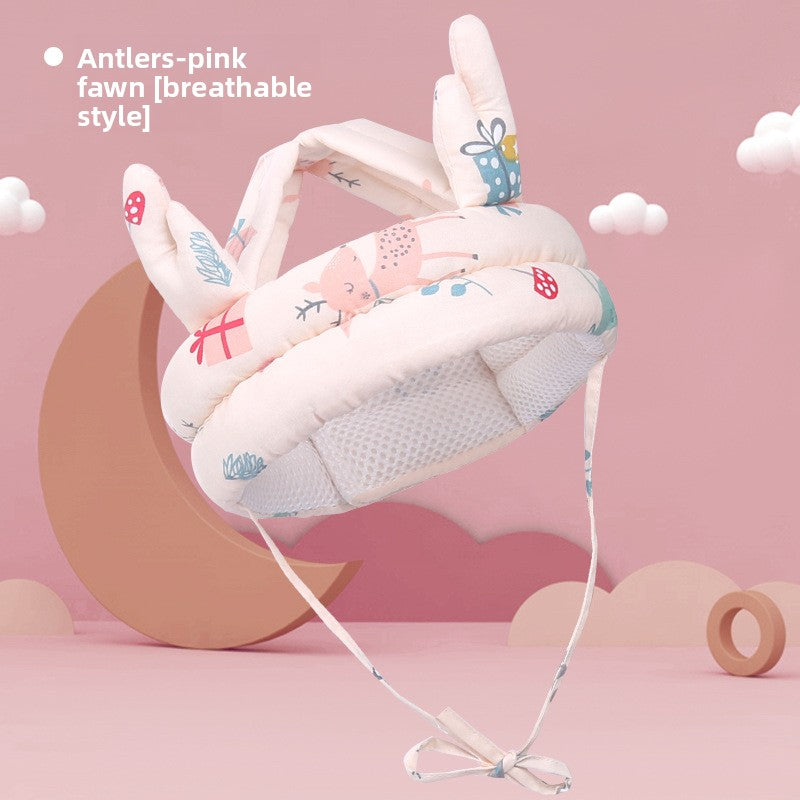 Adjustable Baby Head Protection Cap with Anti-Fall Design