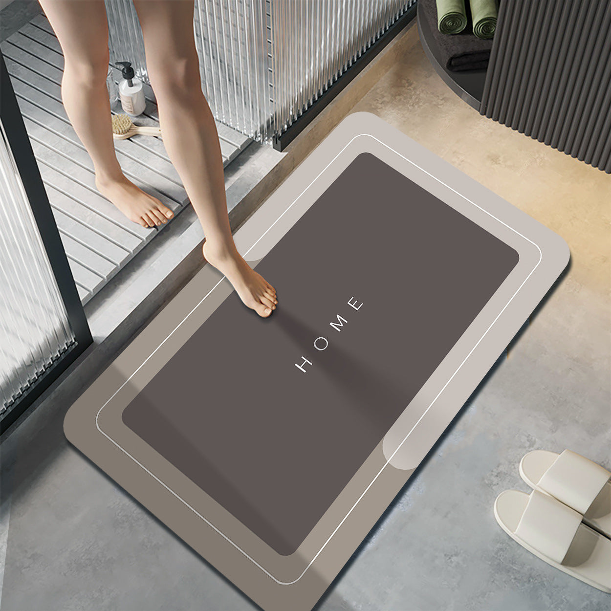 Water Absorbent Anti-Slip Bathroom Mat