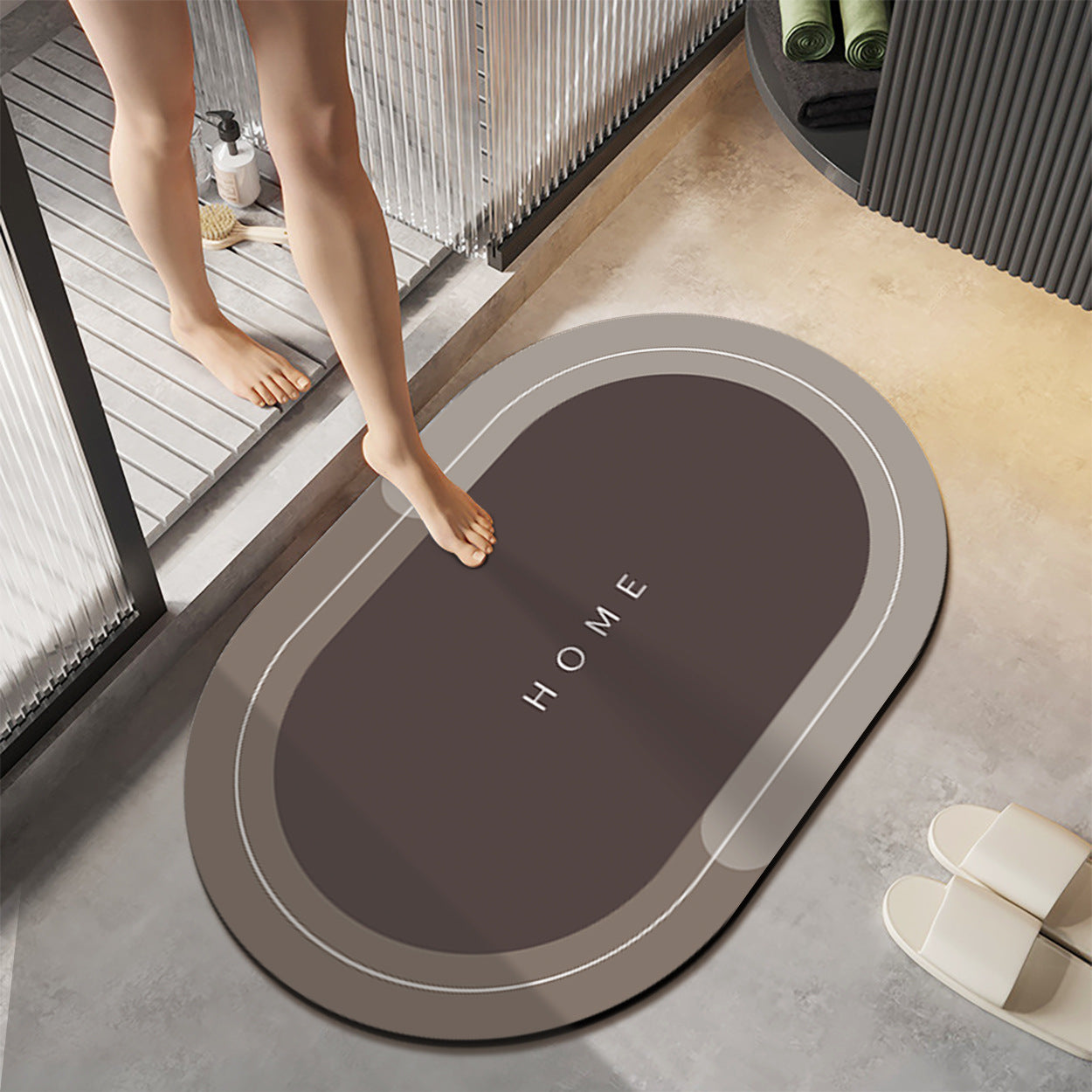 Water Absorbent Anti-Slip Bathroom Mat