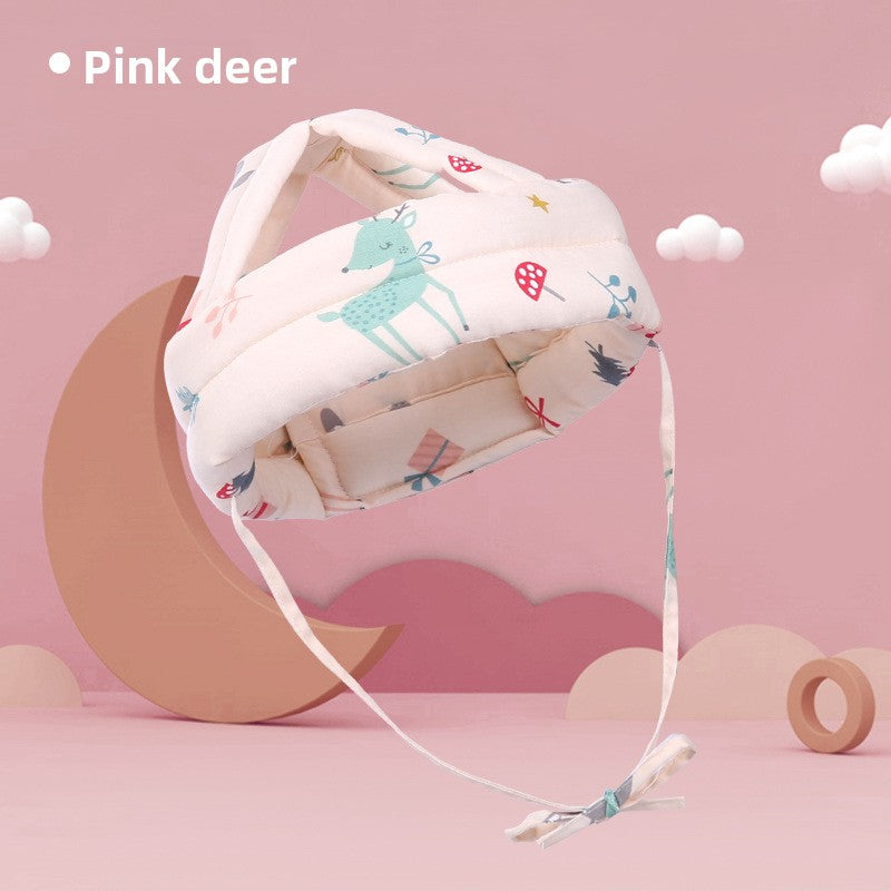 Adjustable Baby Head Protection Cap with Anti-Fall Design