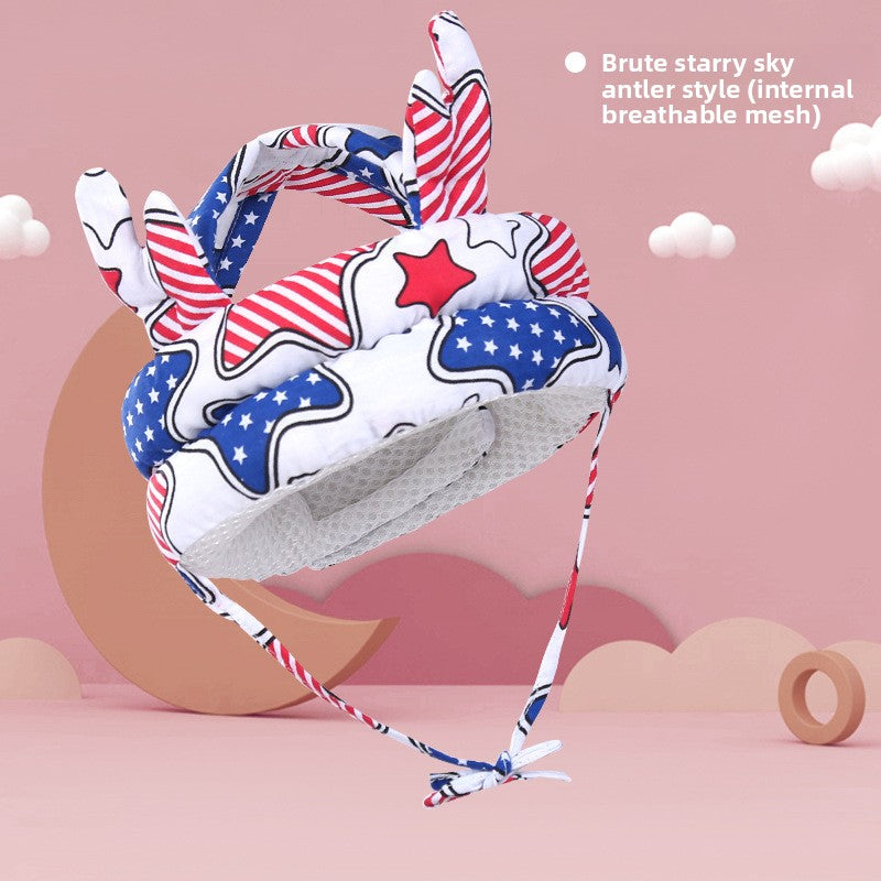 Adjustable Baby Head Protection Cap with Anti-Fall Design
