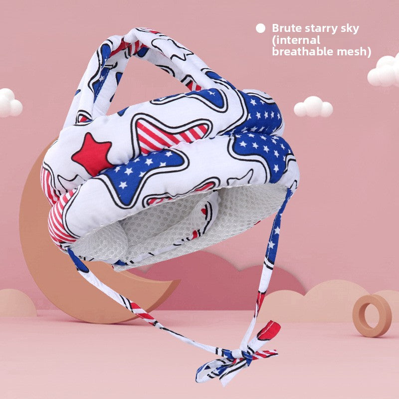 Adjustable Baby Head Protection Cap with Anti-Fall Design