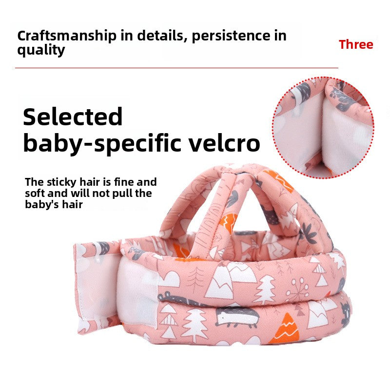 Adjustable Baby Head Protection Cap with Anti-Fall Design