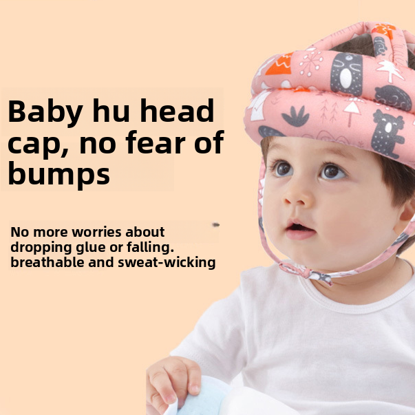 Adjustable Baby Head Protection Cap with Anti-Fall Design