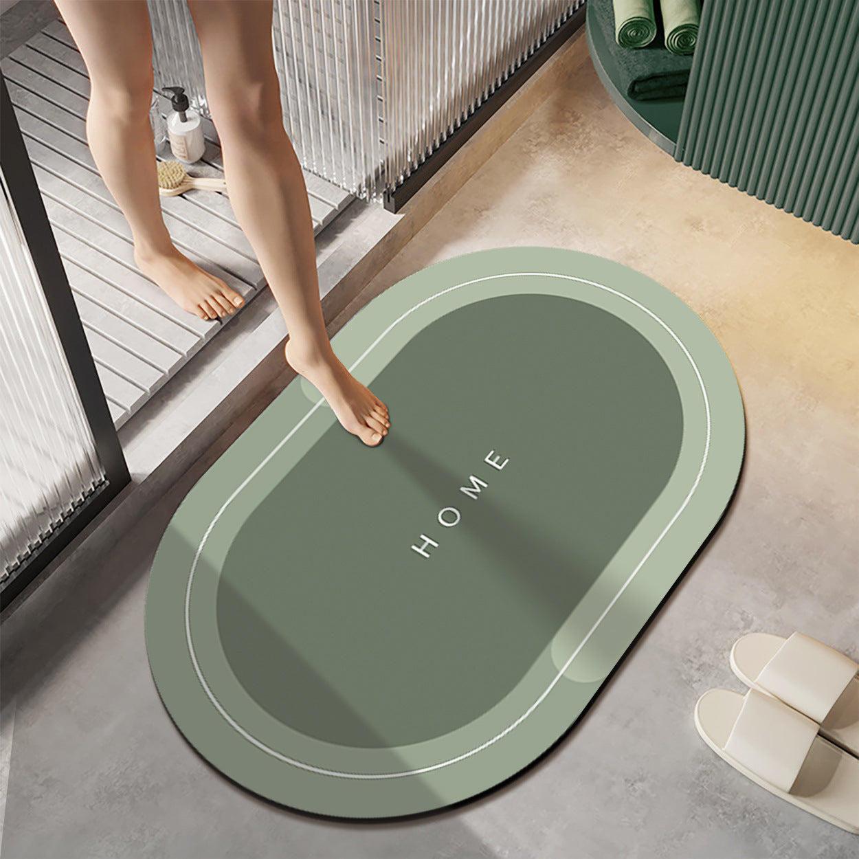 Water Absorbent Anti-Slip Bathroom Mat