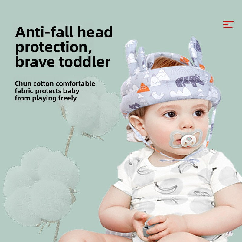 Adjustable Baby Head Protection Cap with Anti-Fall Design