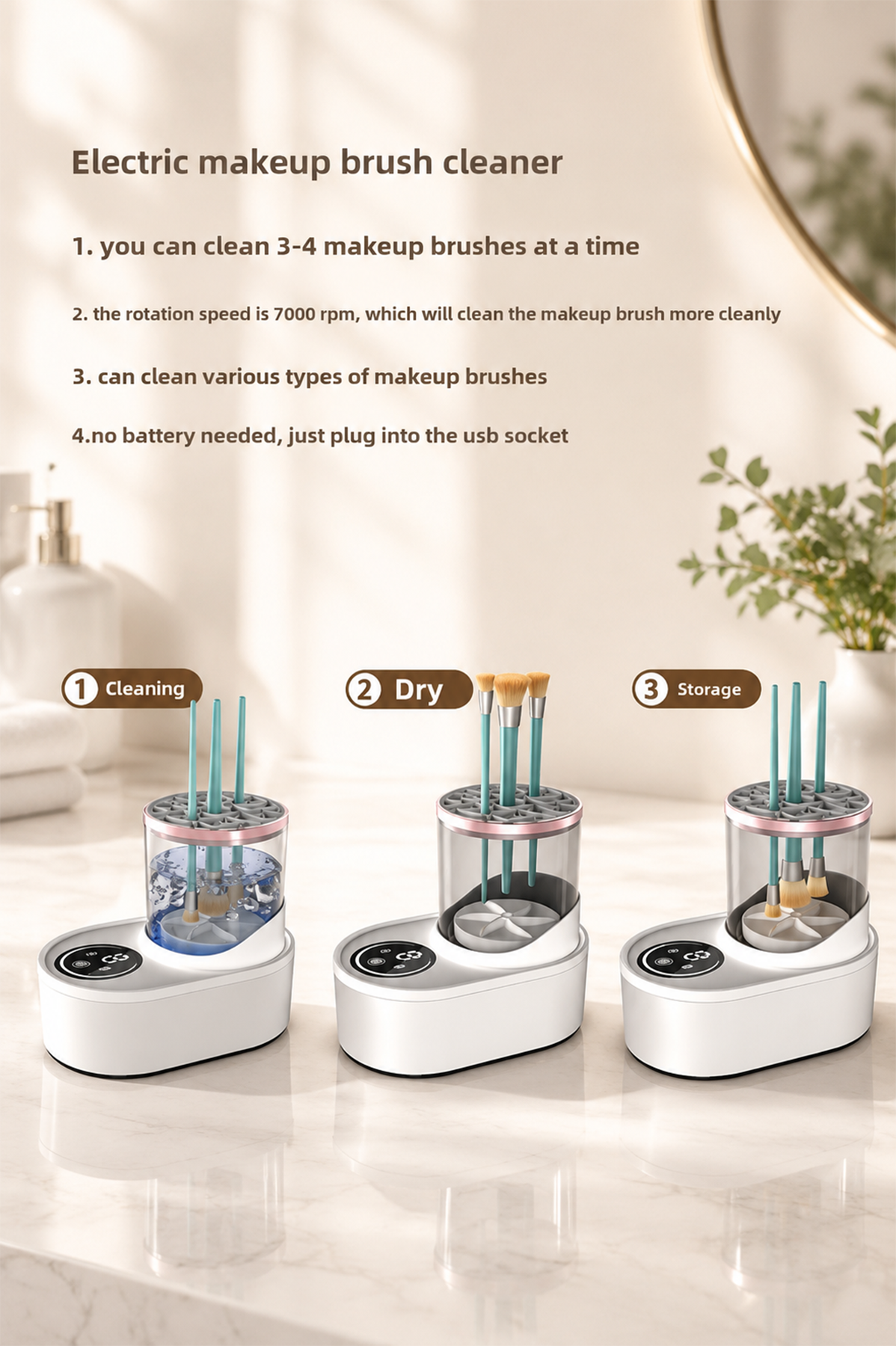 Electric Makeup Brush Cleaning Machine