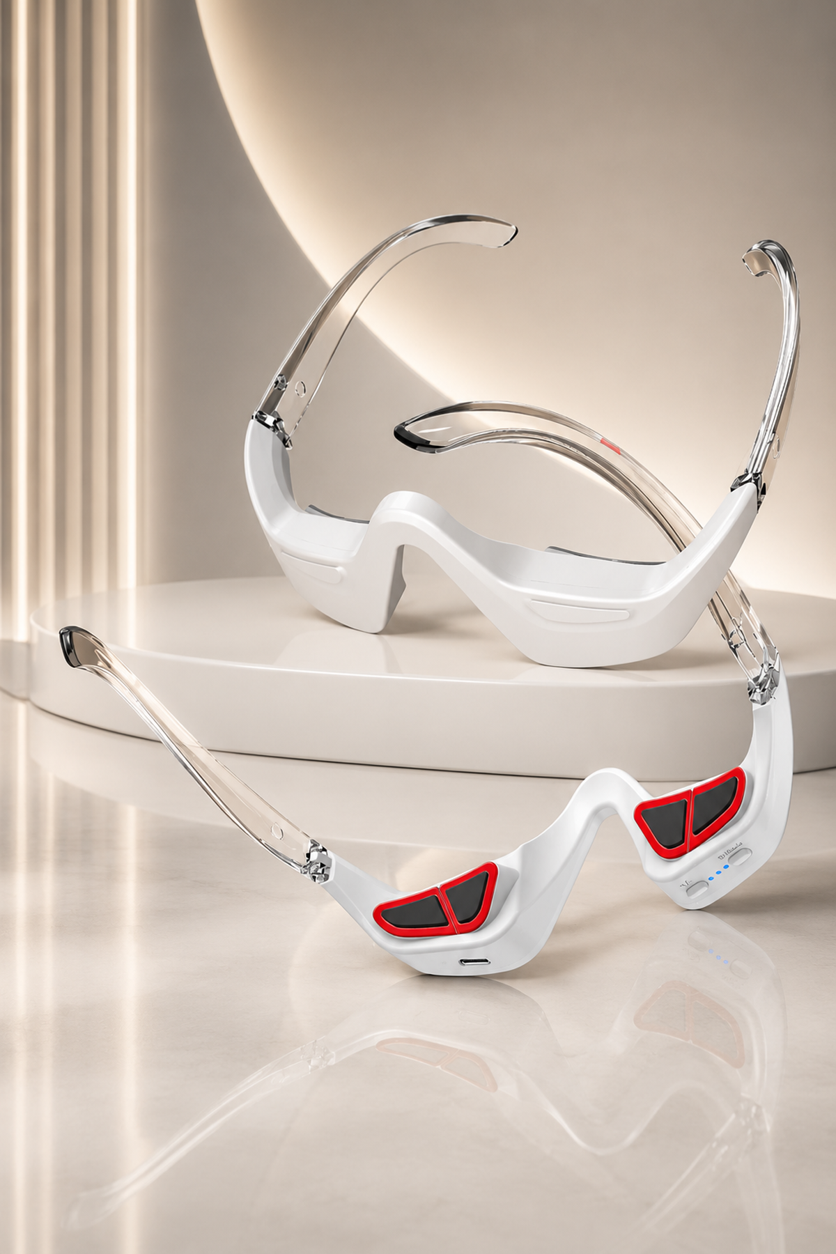 Microcurrent Eye Massager with Red Light Therapy