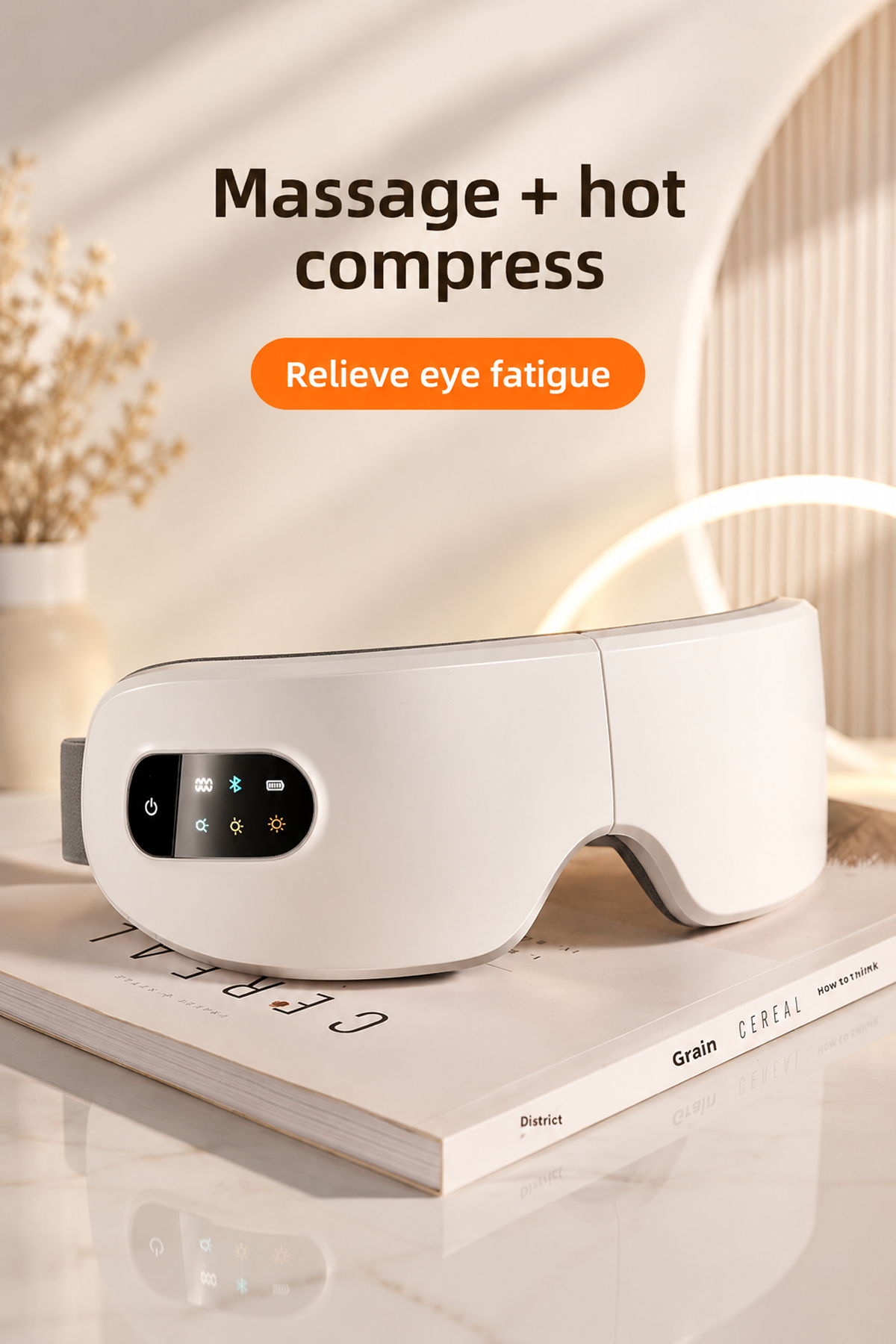 Foldable Eye Massager with Steam and Heat Therapy