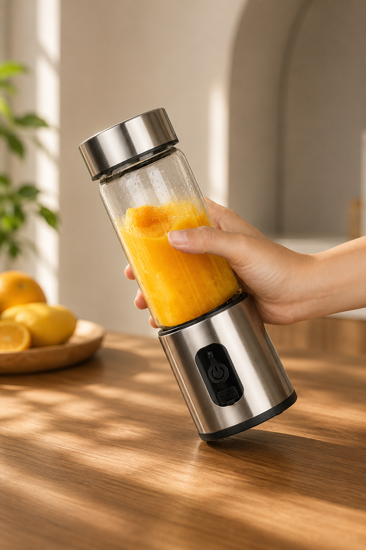 Rechargeable portable juicing Cup