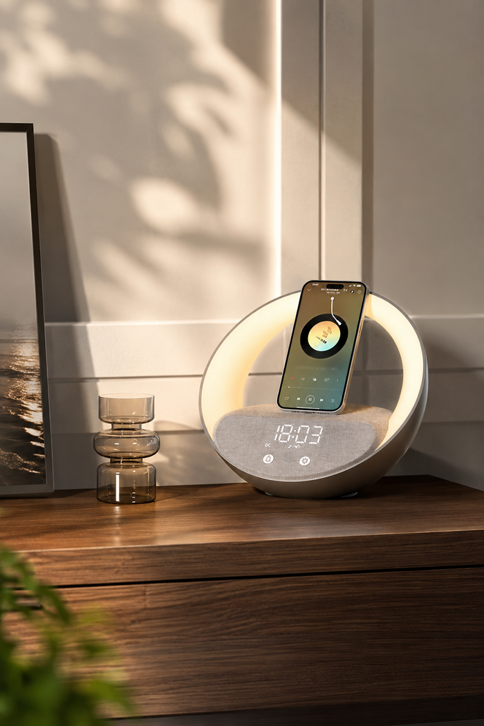 Multifunction Sunrise Alarm Clock with Bluetooth Speaker