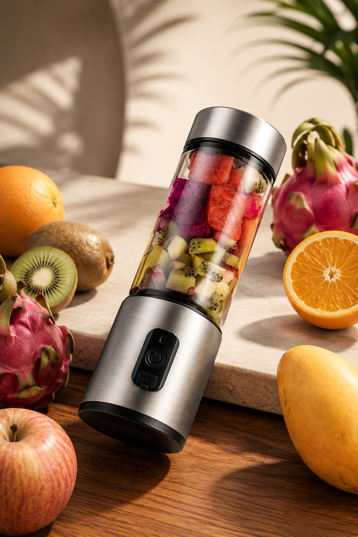 Rechargeable portable juicing Cup