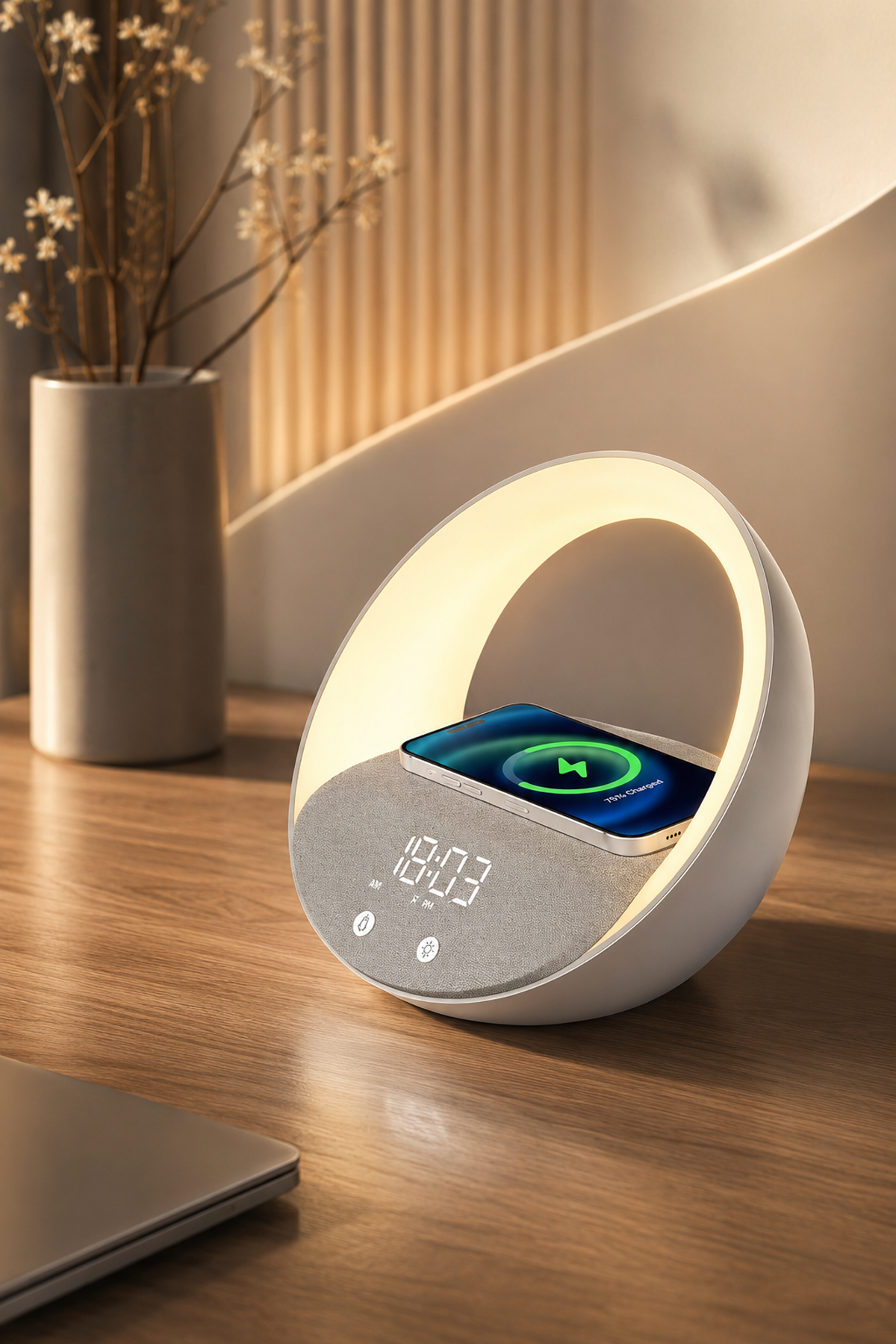 Multifunction Sunrise Alarm Clock with Bluetooth Speaker