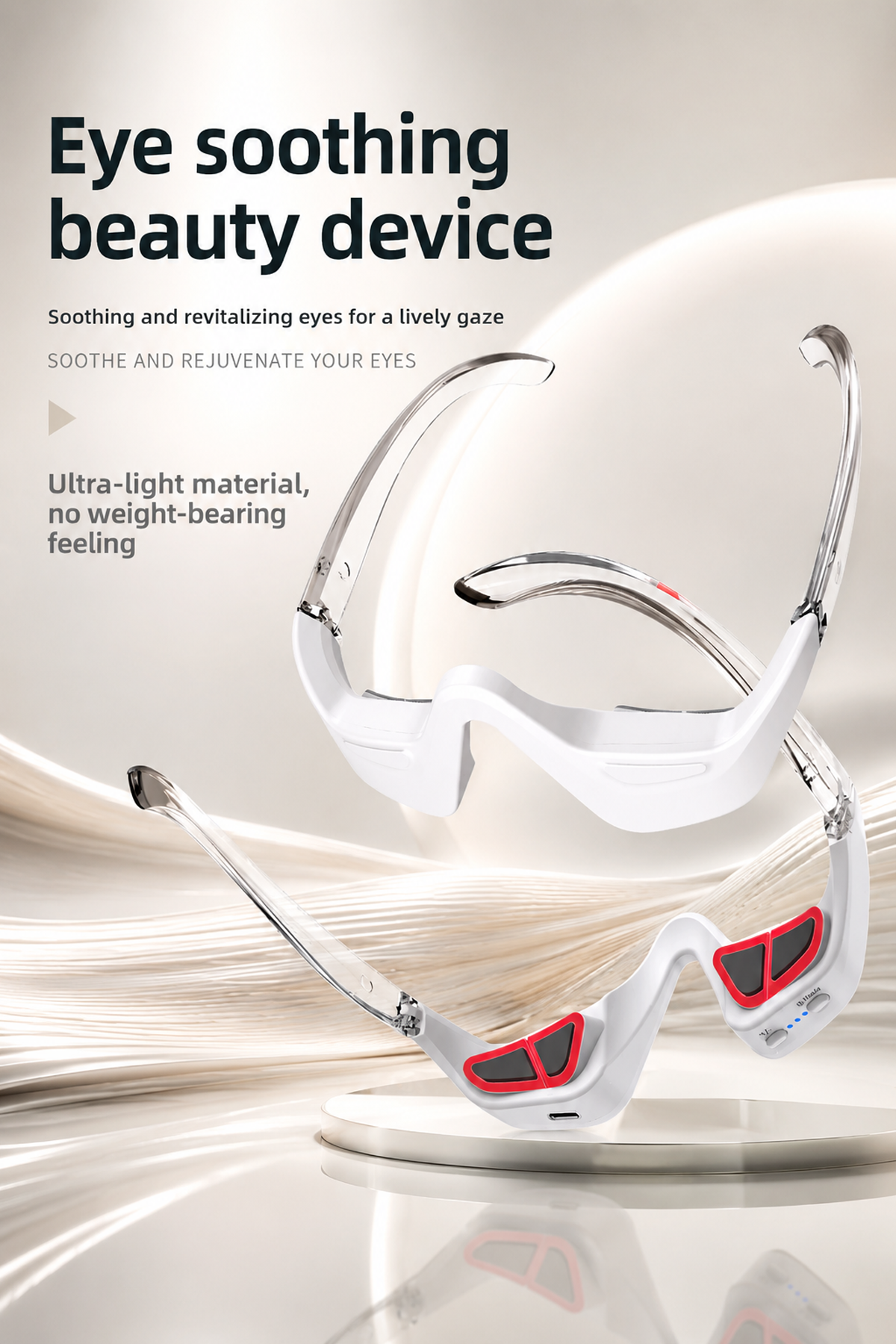 Microcurrent Eye Massager with Red Light Therapy