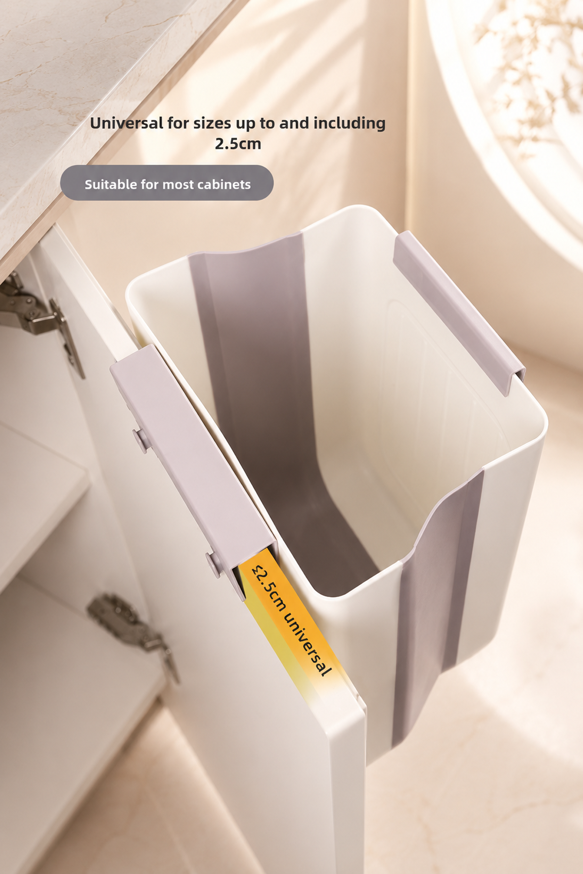 Foldable kitchen trash can