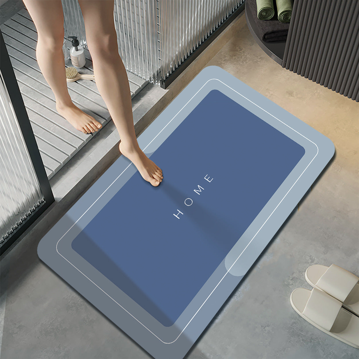 Water Absorbent Anti-Slip Bathroom Mat