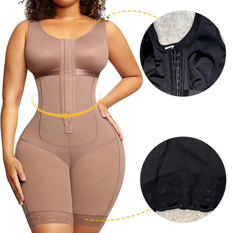 Large-sized thin one-piece shaping garment