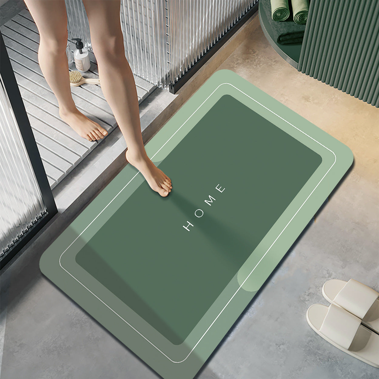 Water Absorbent Anti-Slip Bathroom Mat