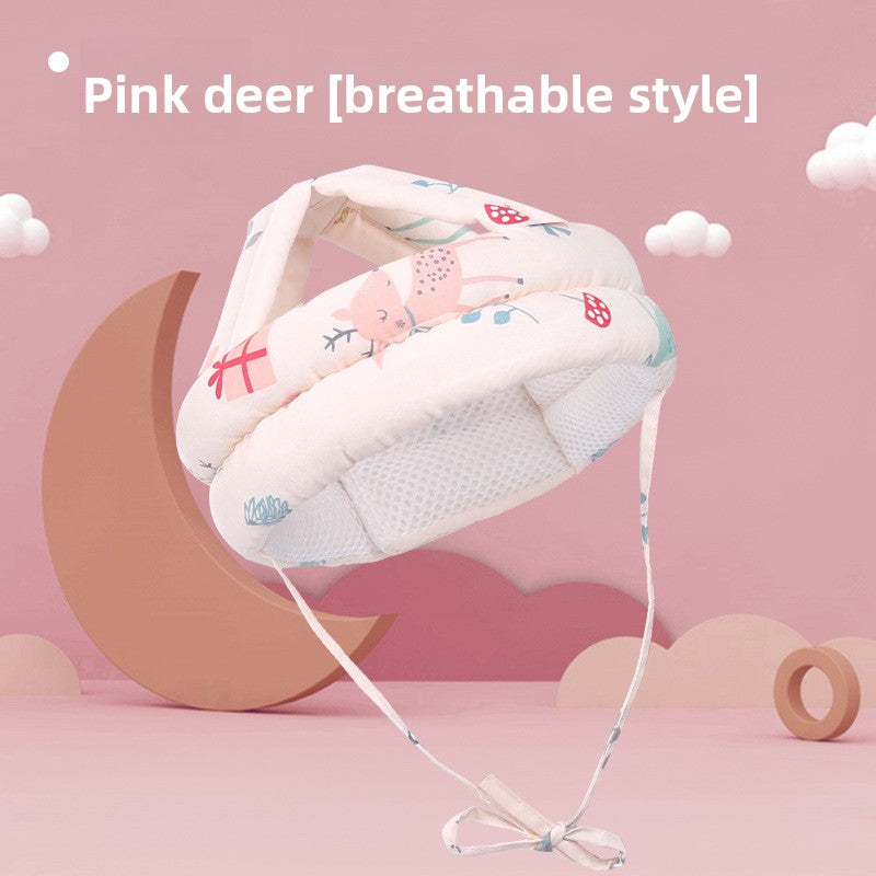 Adjustable Baby Head Protection Cap with Anti-Fall Design