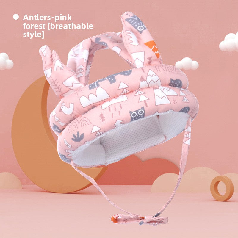 Adjustable Baby Head Protection Cap with Anti-Fall Design
