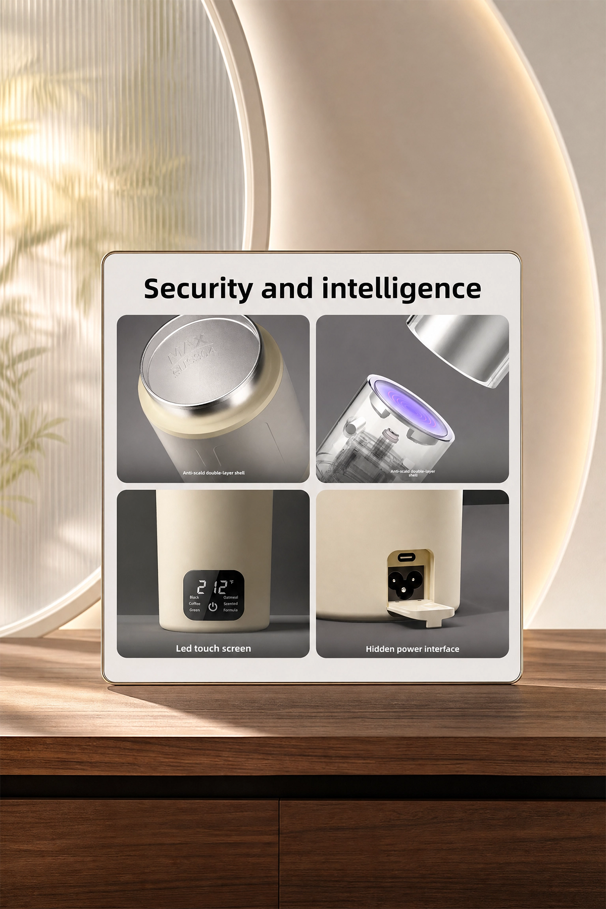 Portable Electric Heating Water Cup with Temperature Control